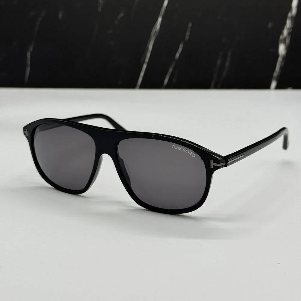 NEW TOM FORD TF1027 01A POLARIZED MEN SUNGLASSES TOM FORD PRESCOTT FT1027/S 01A